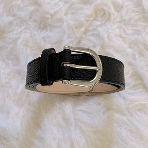 black faux leather belt 32”